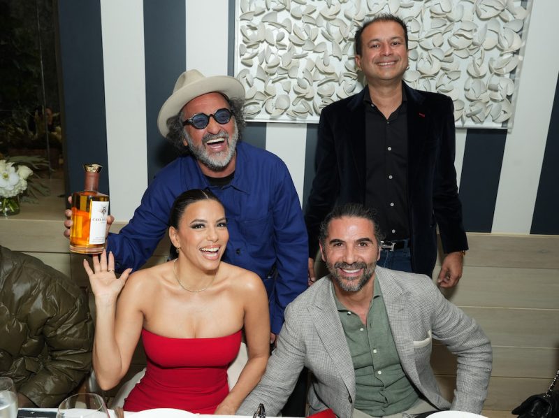 Mr. Brainwash, Eva Longoria, José Bastón and Kamal Hotchandani