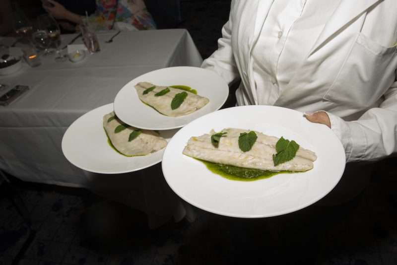 waiter serving dushes