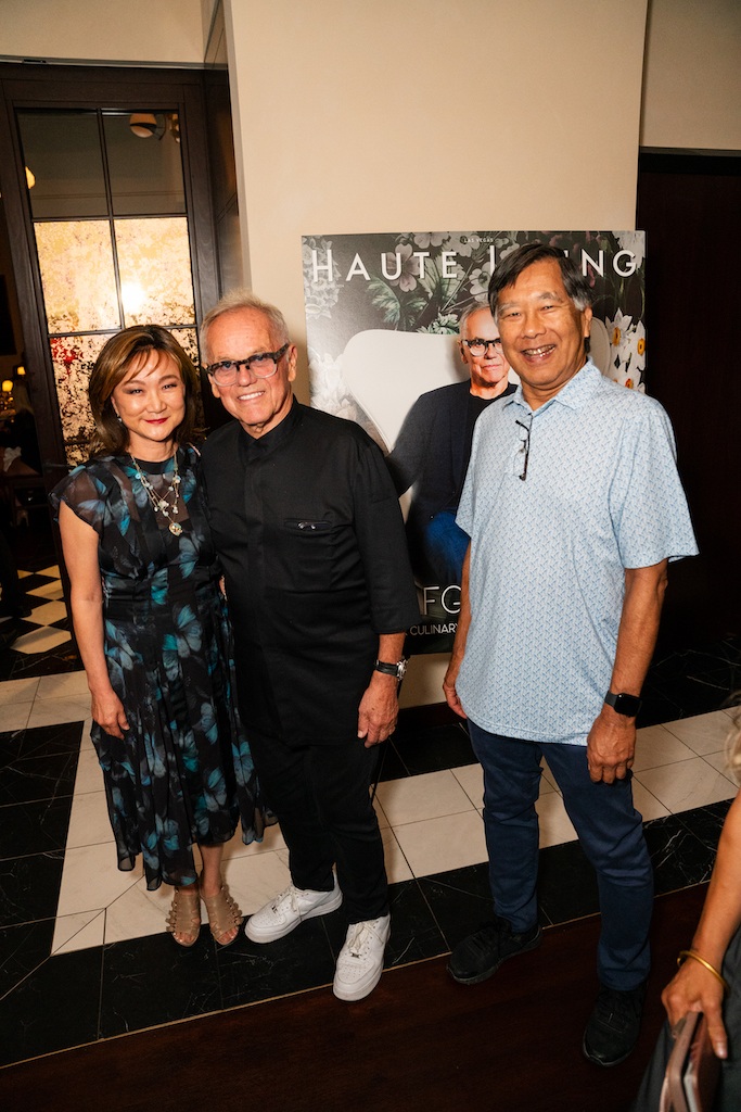 Chef Wolfgang Puck, Linda Yonamine, and Dave Yonamine